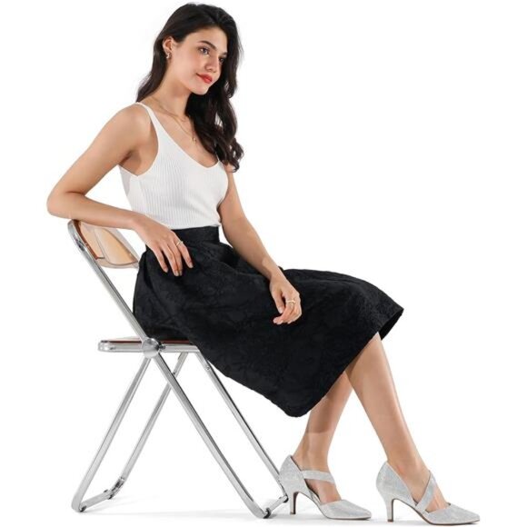 Women's Pointed Toe Low Stiletto Heel Dress Pumps Shoes - Picture 5 of 7